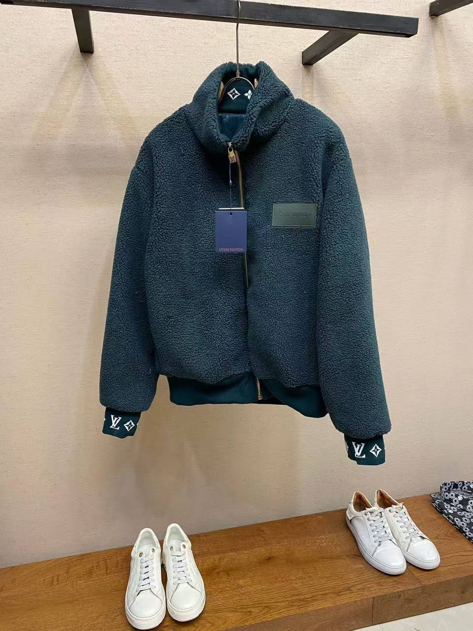 Louis Vuitton Shearling Fleece Zip Jacket