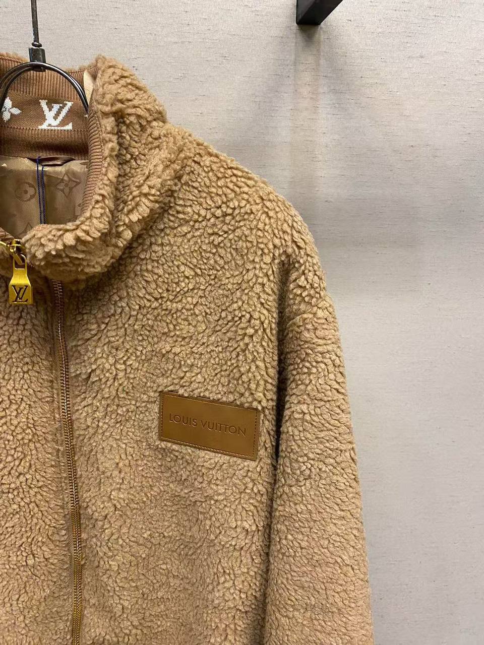 Louis Vuitton Shearling Fleece Zip Jacket